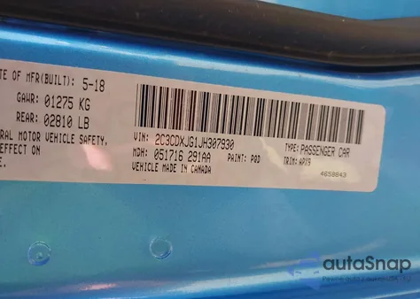 2018 Dodge Charger Gt Awd z USA, uszkodzony, nr VIN 2C3CDXJG1JH307930